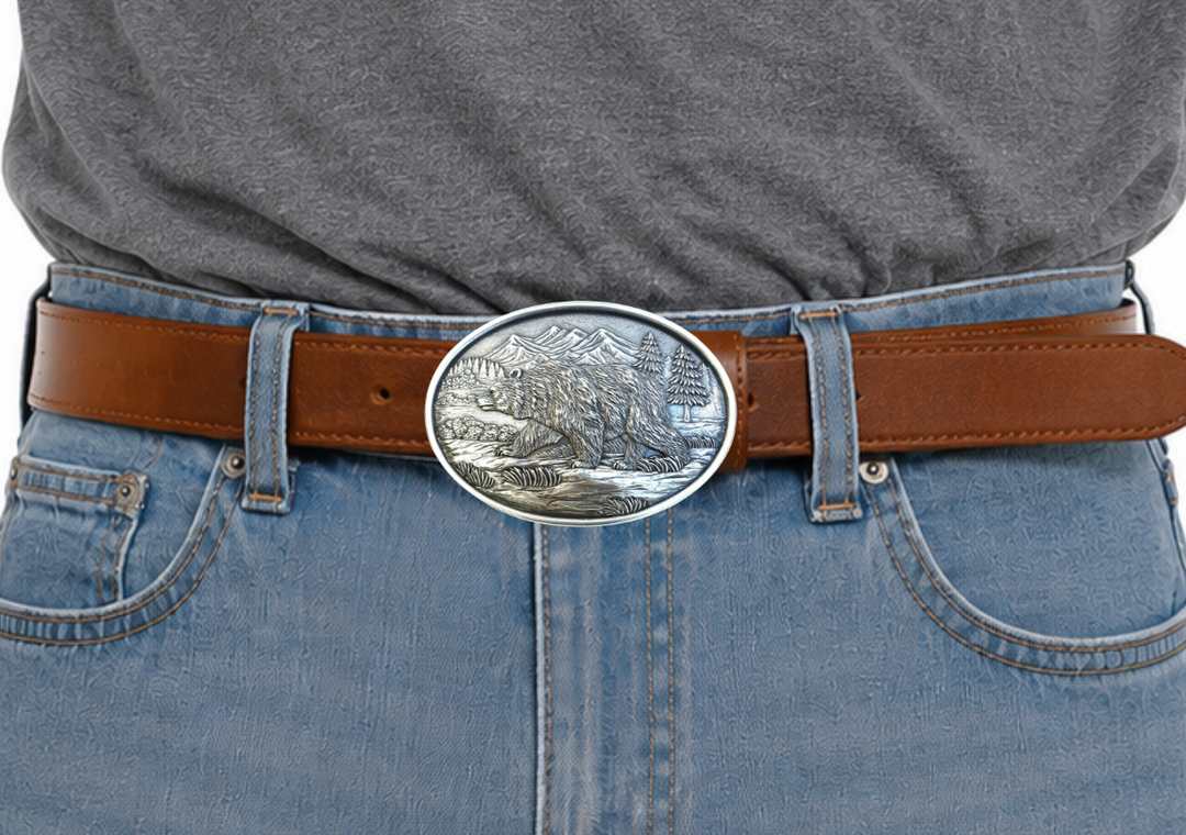 Nocona Grizzly Belt Buckle