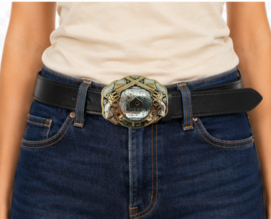 The "Hole in the Ace" Belt Buckle