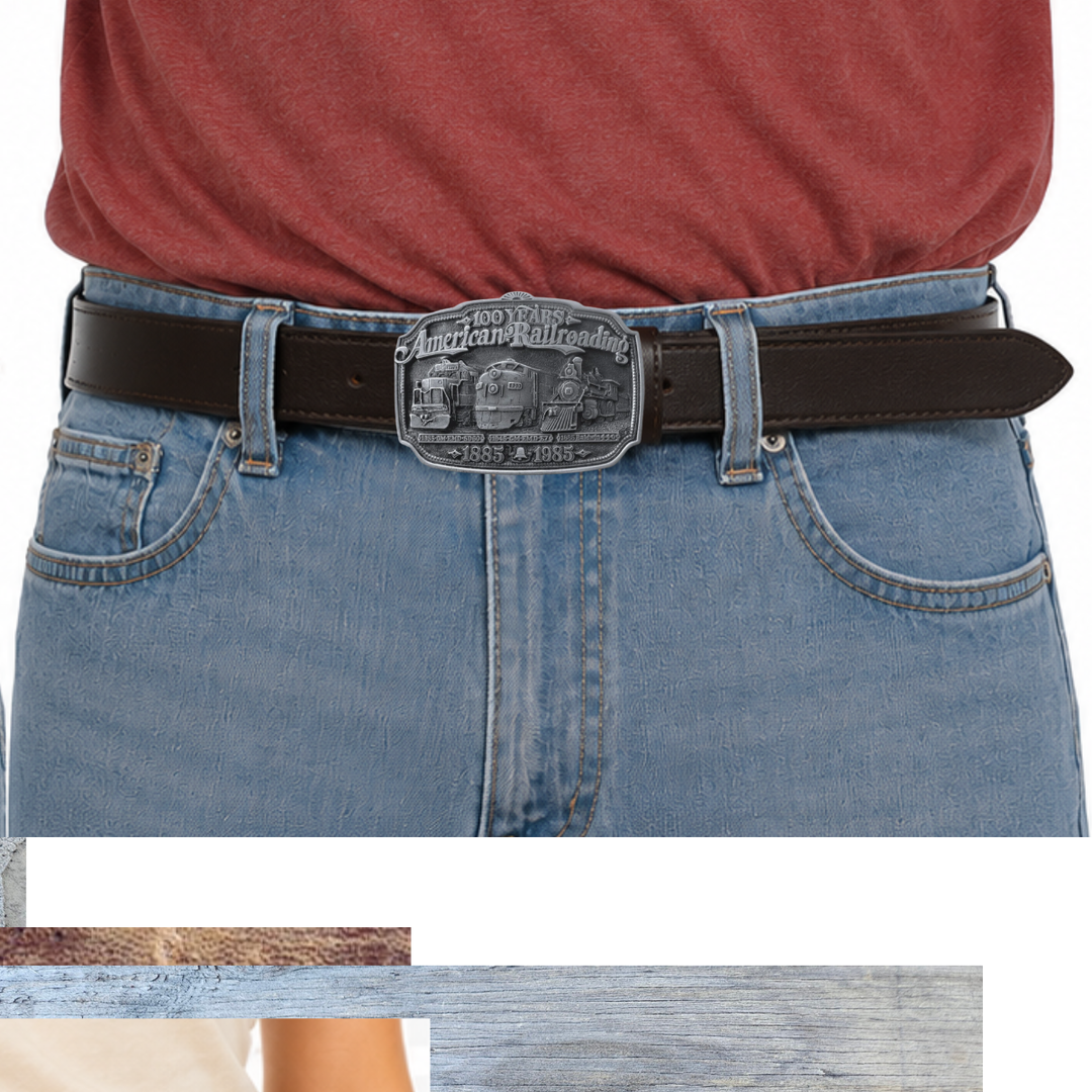 "Train kept a Rollin" Belt Buckle