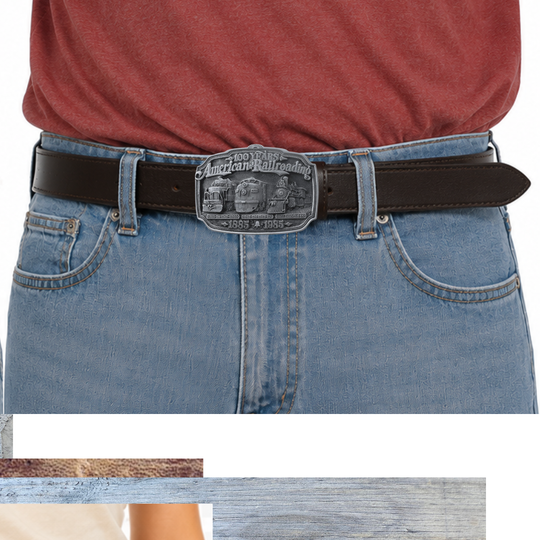 "Train kept a Rollin" Belt Buckle