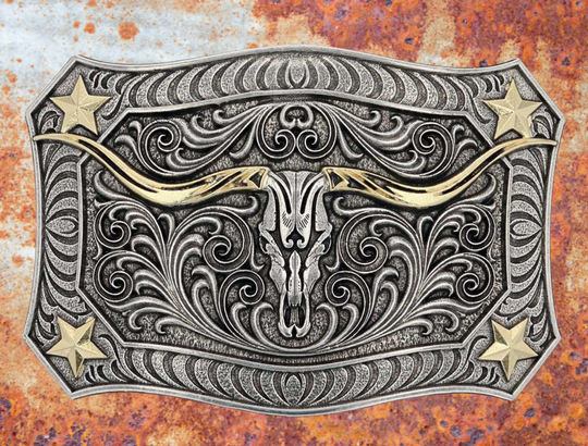 Longhorn Crest Belt Buckle