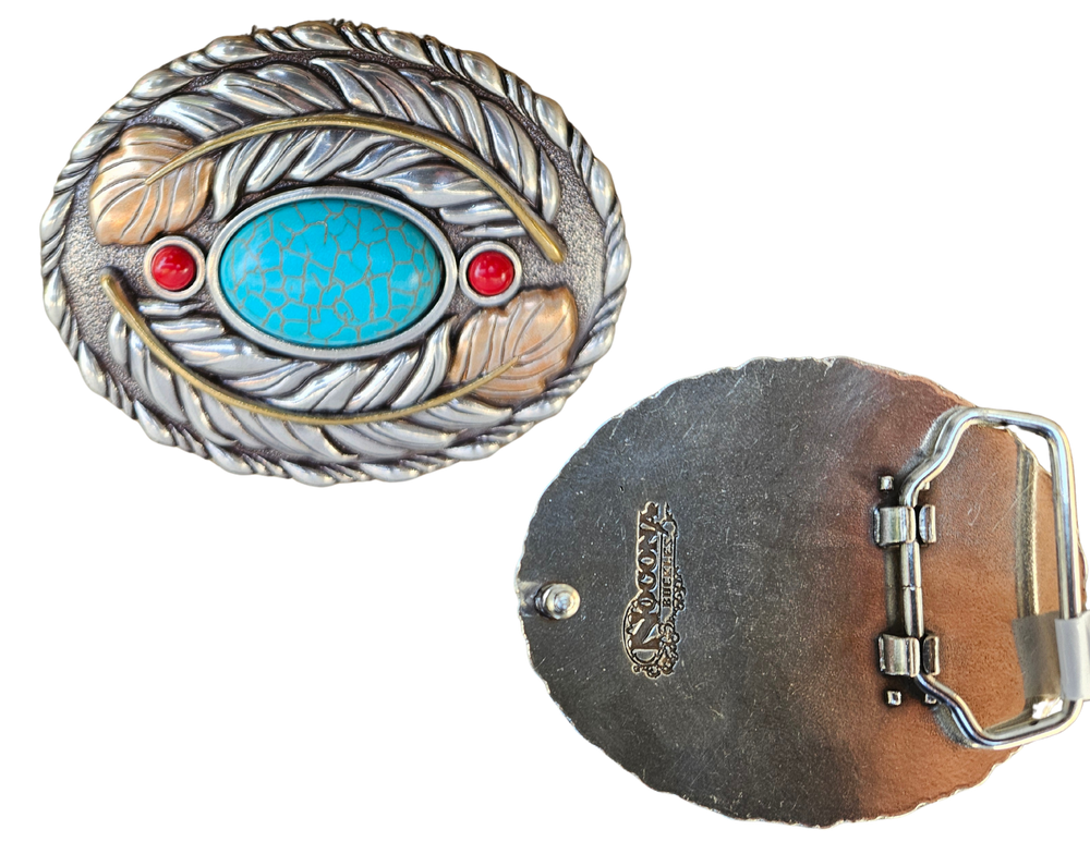 Mojave Feather Belt Buckle