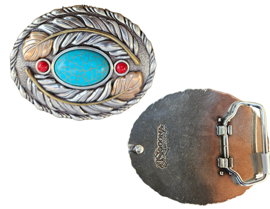 Mojave Feather Belt Buckle