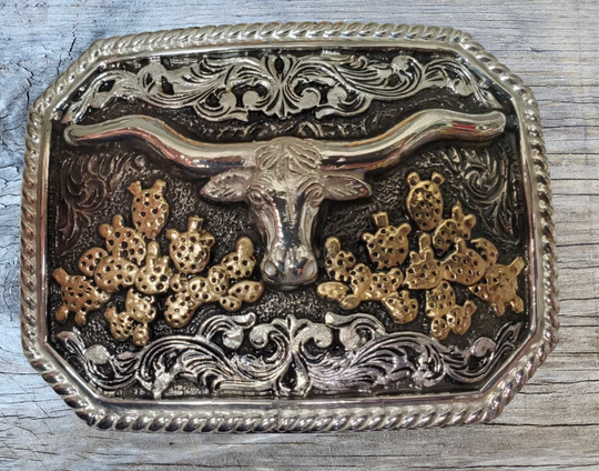 The "Cactus Longhorn" Buckle