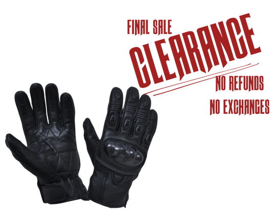 Perforated Knuckle Armor Riding Gloves CLOSEOUT