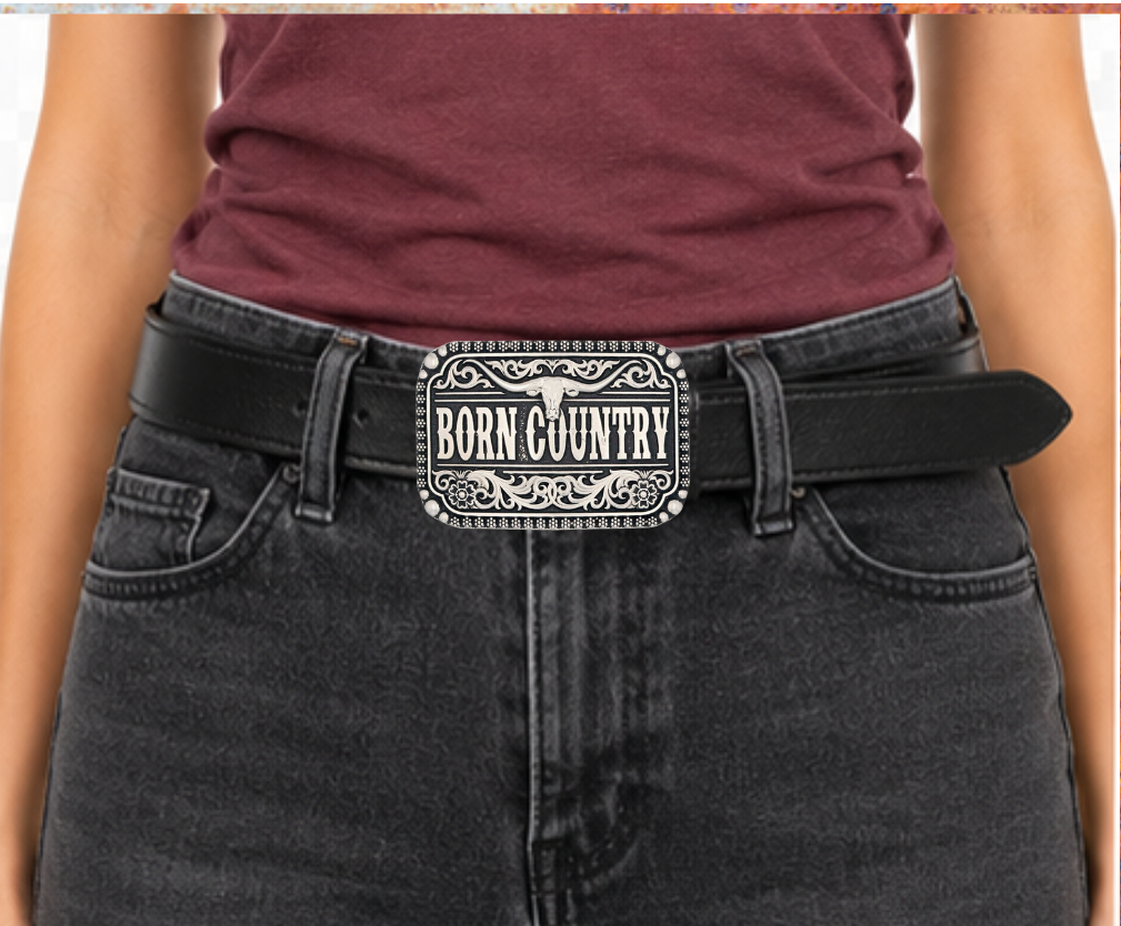 Born Country Belt Buckle