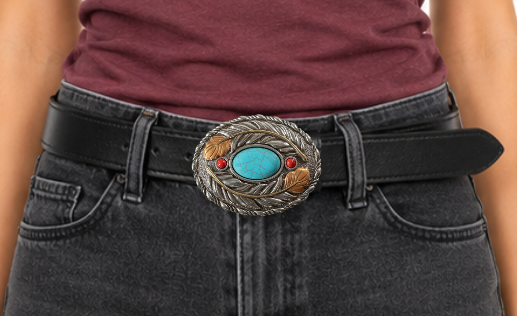 Mojave Feather Belt Buckle