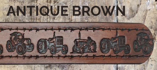 The International Farmster Leather Name Belt