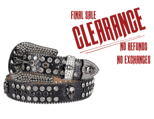 Bling Skull Ladies Belt. CLOSEOUT!