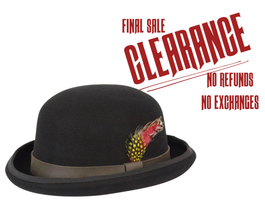 Wool Bowler Derby Hat CLOSEOUT!  LAST ONE!