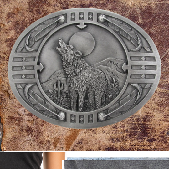 The "Howling the Moon" Belt Buckle
