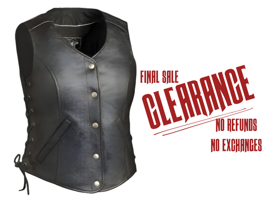 The "Ella" Leather Vest  CLEARANCE