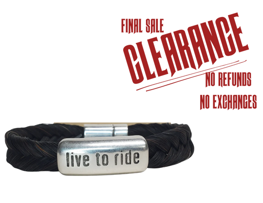 Live to Ride Horsehair Bracelet CLOSEOUT!  ONLY 1 LEFT!