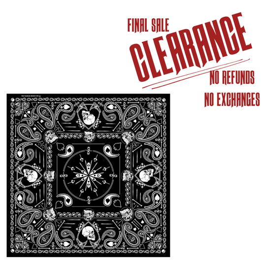Spade Skull Paisley Bandana CLOSEOUT!