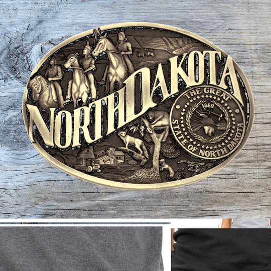 North Dakota State Buckle