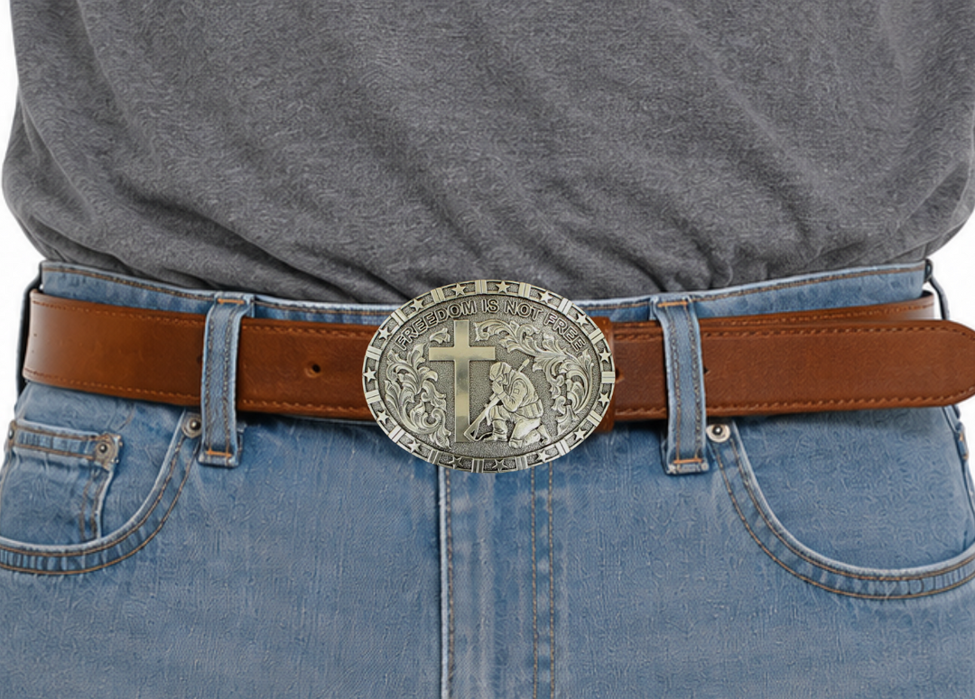 The "Freedom Cross" Western Buckle