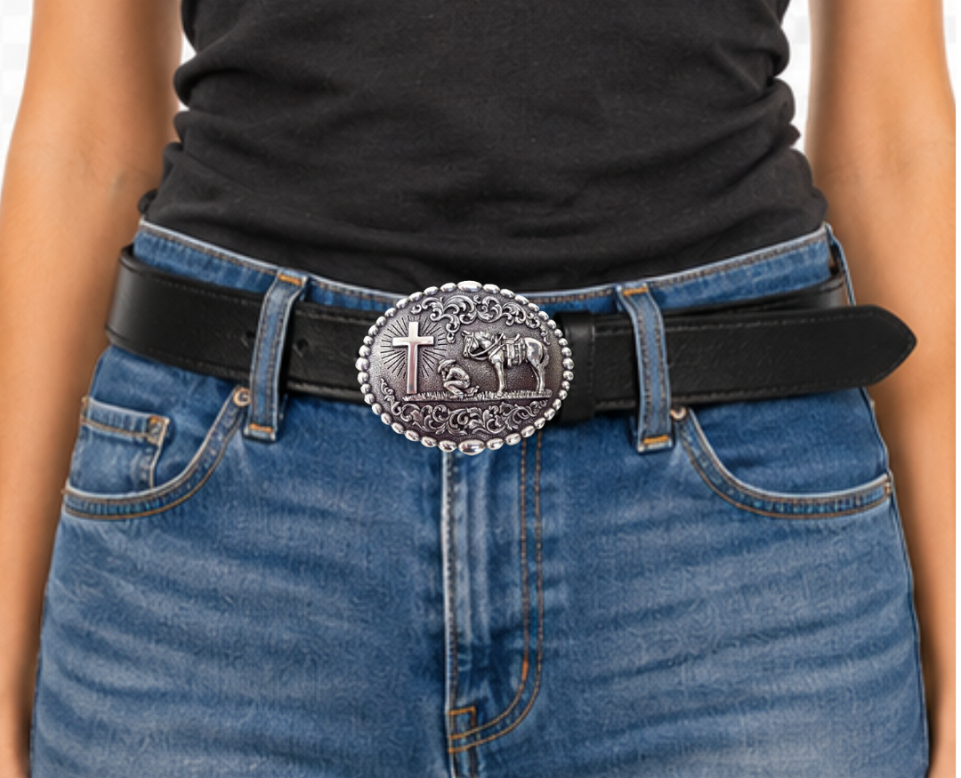 Nocona Praying Cowboy Buckle