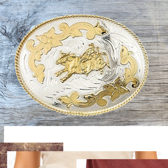 The "BIG RODEO" Oval Belt Buckle