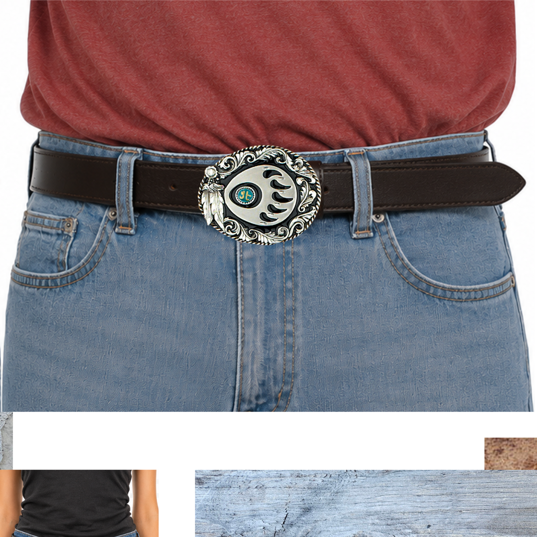 "Native Bear Claw" Belt Buckle