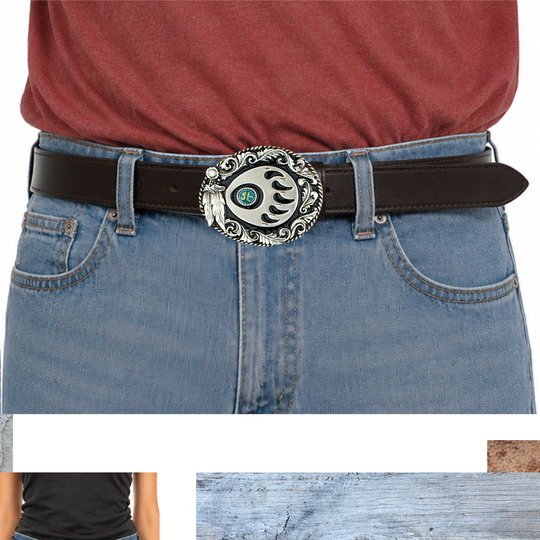 "Native Bear Claw" Belt Buckle
