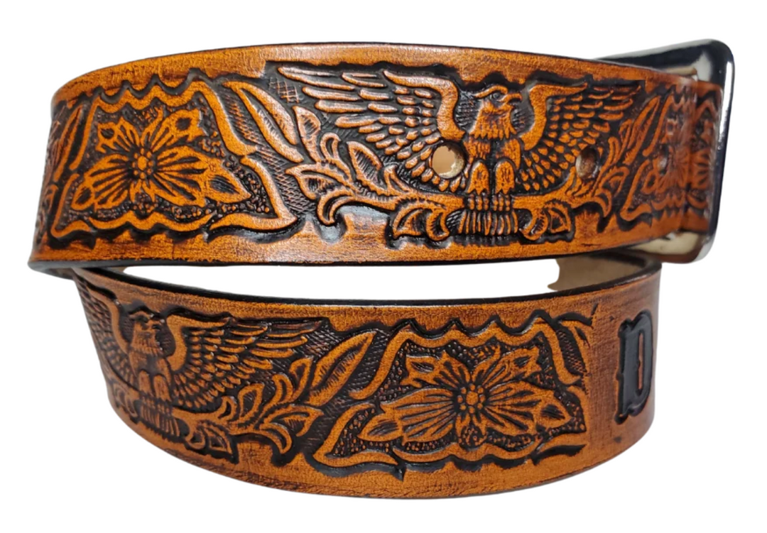 The Patriot Leather Name Belt