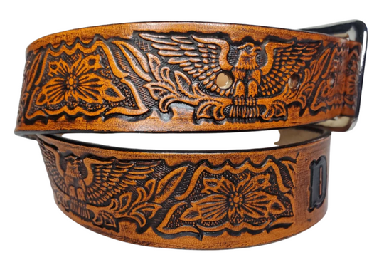 The Patriot Leather Name Belt