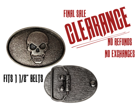 Biker Skull Belt Buckle CLOSEOUT!