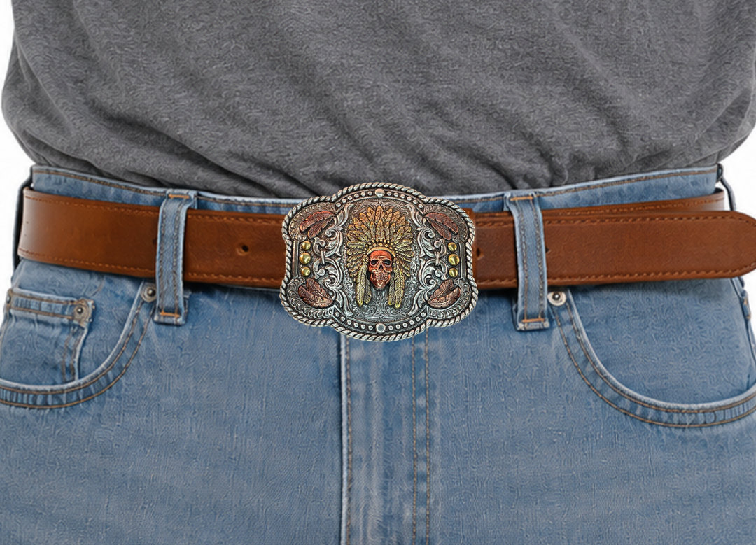 The Crazy Horse Chief Belt Buckle