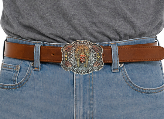 The Crazy Horse Chief Belt Buckle