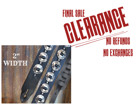 Livin after Midnight Leather Guitar Strap CLOSEOUT!!