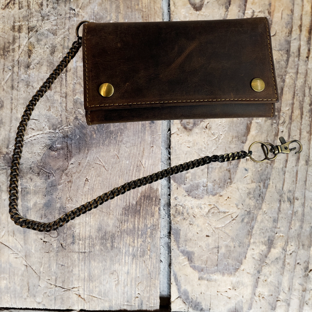 "The Bobber" Long RFID Trifold Chain Wallet
