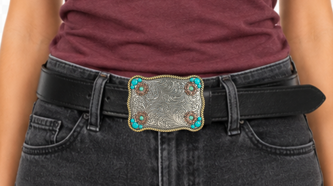 The "Sunset Flower" Belt Buckle