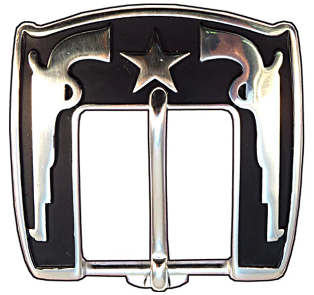 Living life on the edge was what the old west was about. Gear had to last because of the rough livin'. Our heavy Stainless Steel belt buckle is ready to attach to your existing belt. Designed to fit 1 1/2" belts and measuring approximately 2 3/4" x 2-3/4, it's available in our shop near Nashville in Smyrna, TN.