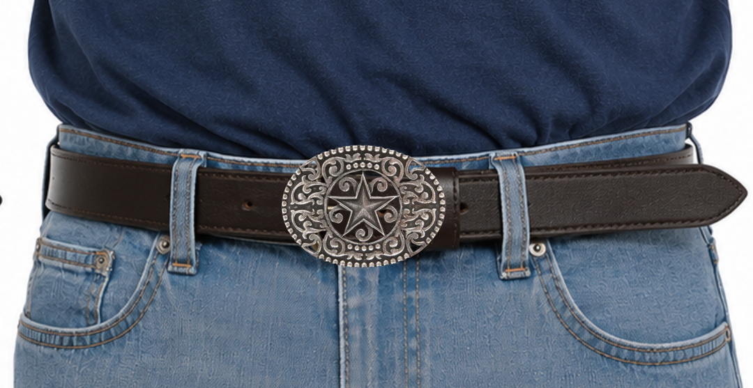 Western Plains Star Belt Buckle