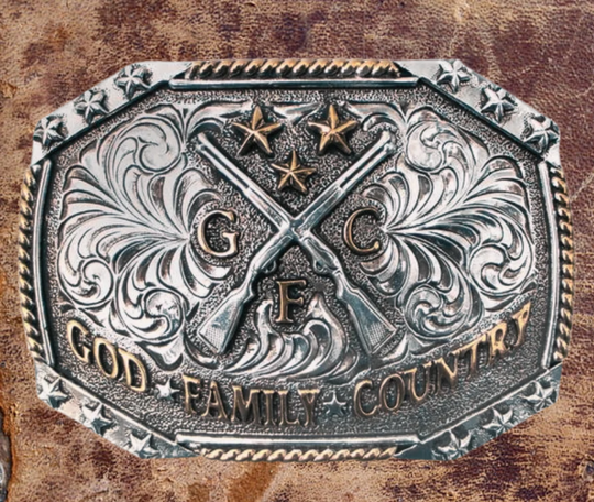 God, Family, Country Belt Buckle