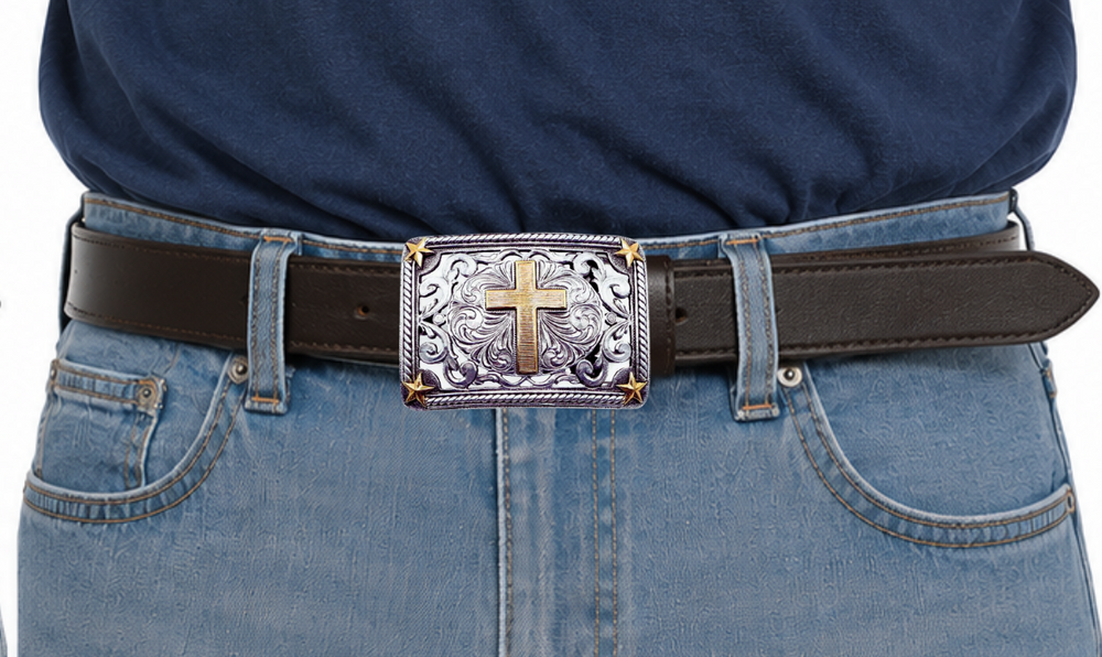 Rom. 1:16 Cross Belt Buckle