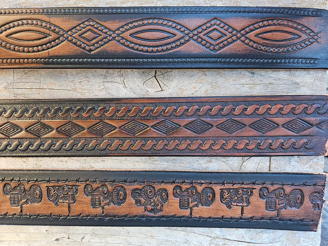 Good, Bad, and the Ugly Leather Name Belt