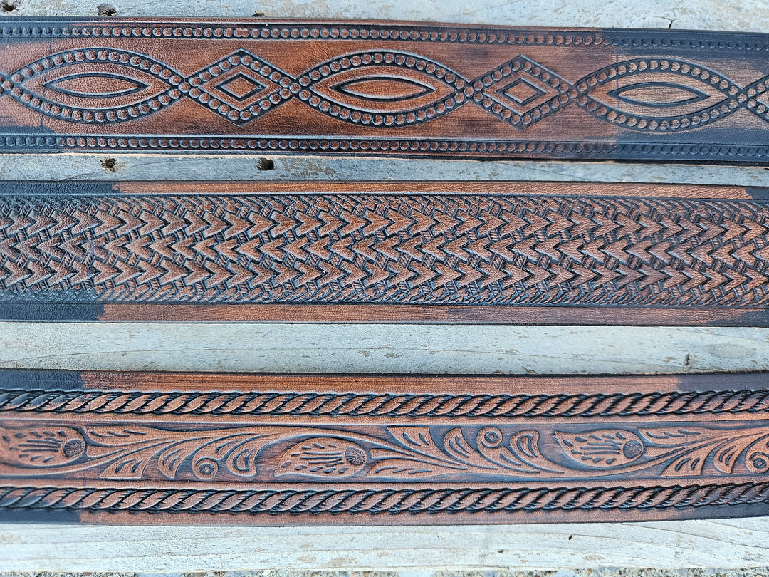 Good, Bad, and the Ugly Leather Name Belt