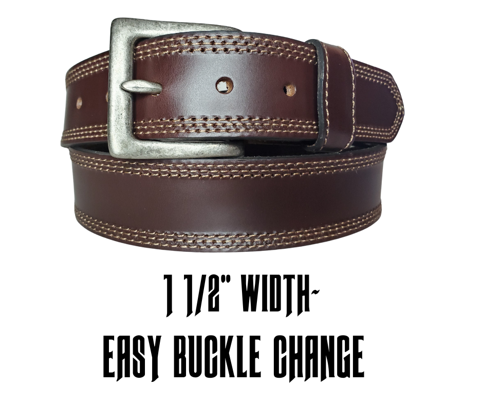 The Triple Stitched Leather Belt