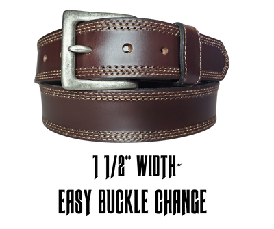 The Triple Stitched Leather Belt