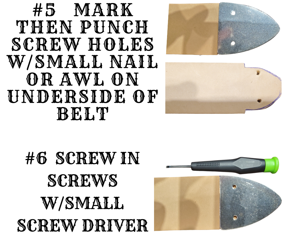 How to attach buckle tip.