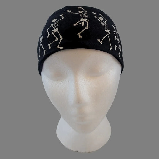 Dancing Skeleton Head Wrap &amp; Tie Back CLOSEOUT!