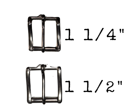 If you need a upgrade for your current belt or want a different look we have a selection of what we call Basic buckles. Stop in our shop in Smyrna, TN, just outside of Nashville. This is a Heavy duty Roller style Great for heavy work belts.   Color - Stainless Steel ,1 1/2" width