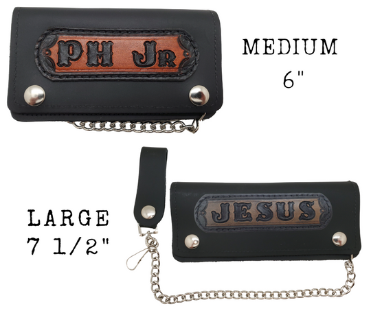 "The Original Chopper" Leather Chain Wallet / ADD Name