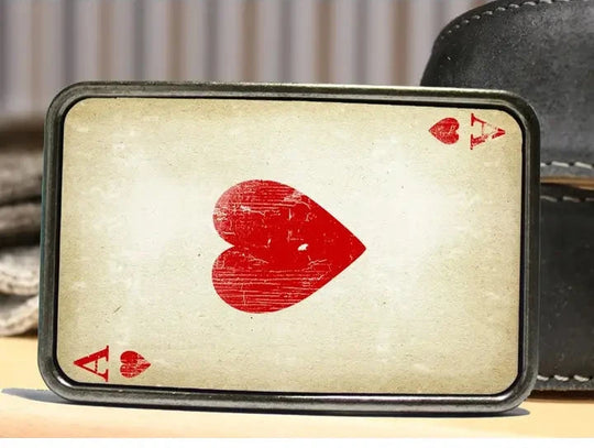 The Western Heart and it's vintage look is one of most unique belt buckles that are completely metal (image area too) and are made to be durable and lasting! Lots of details in the image and slightly smaller than most of our buckle selection. Available at our Smyrna, TN shop a short ride from downtown Nashville.

Belt Buckle Measures: -3"x2"
Fits any snap belt up to 1 1/2"
Listing is for the belt buckle only and does not include a belt strap.