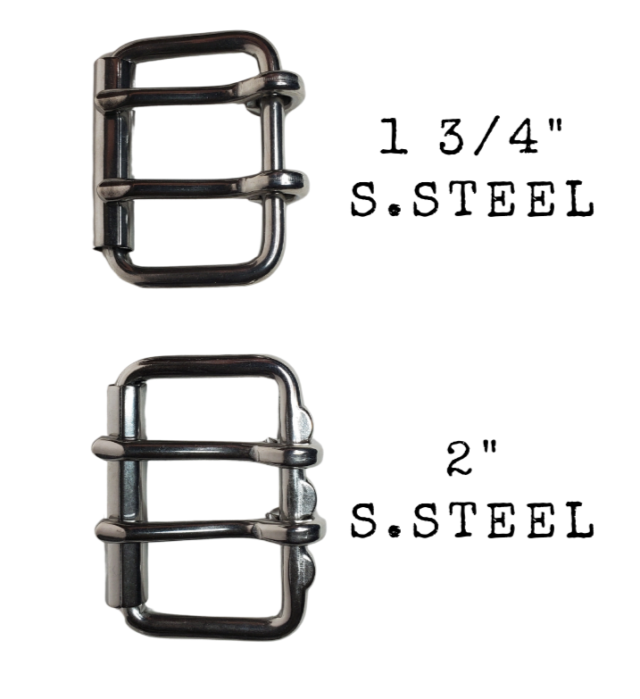 If you need a upgrade for your current belt or want a different look we have a selection of what we call Basic buckles. Stop in our shop in Smyrna, TN, just outside of Nashville. This is a Roller style which is great for belts with it's wider inside. Choose Stainless Steel for work belts.   Choose 1 3/4" or 2"   Color - Stainless Steel