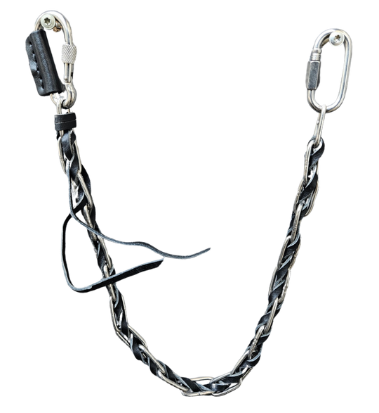 Leather and Steel makes for a Rugged yet classic look. The Stainless Steel chain has Leather laced thru the links to create a edgy Rocker/Biker look. Stainless Steel is durable yet always looks great. Get yours at our Smyrna, TN store not far from Boswells in Nashville.

24"Length