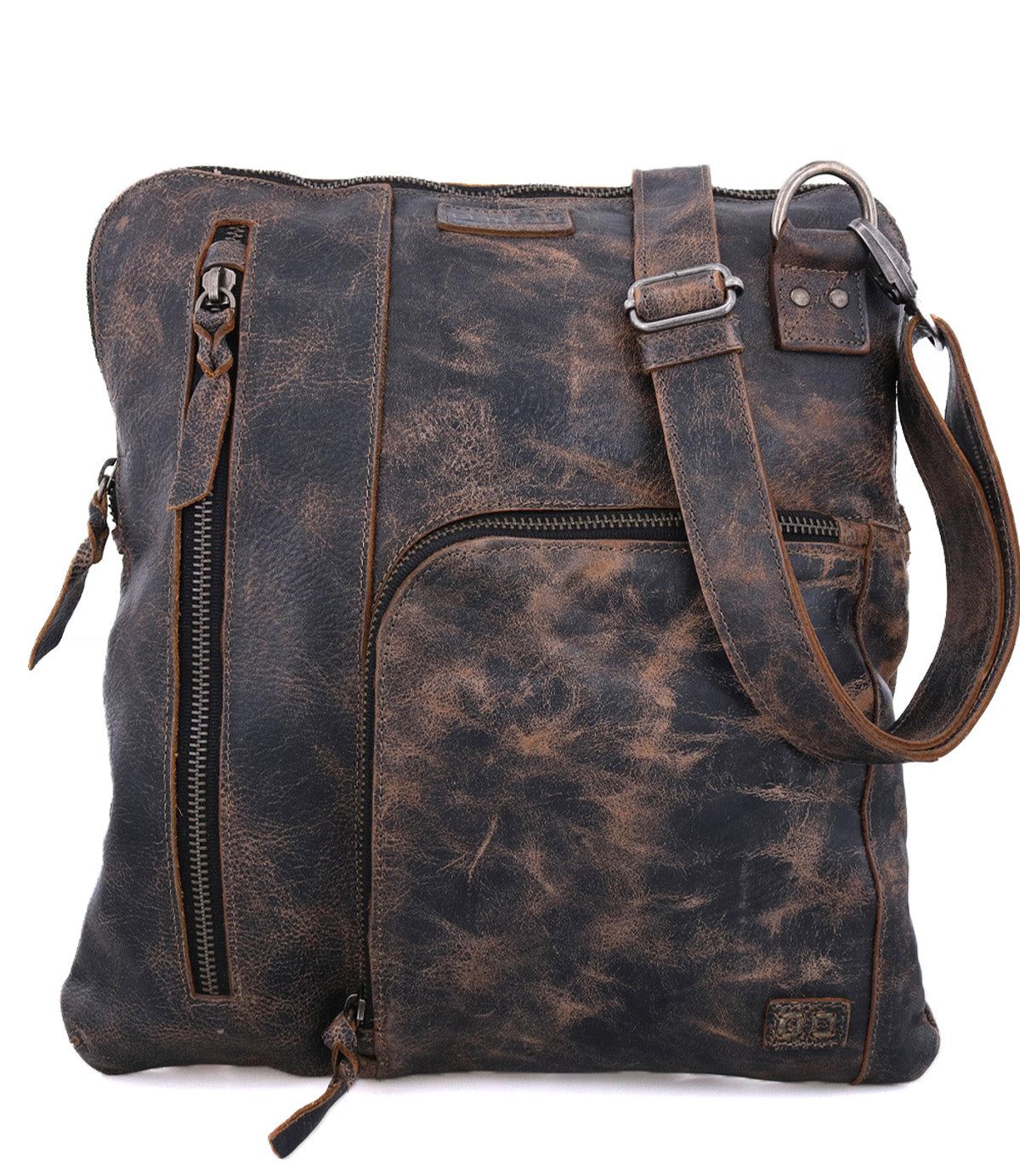 The Aiken is a convertible crossbody bag made from Artisan veg-tanned leather.  Secure metal zip-top closure, and 3 exterior zip pockets, all with security tabs. One pocket is conveniently placed on the front with credit card and pen slots. An adjustable crossbody strap is removable to switch up bag’s rotation. Aiken is organic cotton lined with 2 slip pockets inside and one larger zippered pocket. 
12L x 13H x 1W
Handmade in Leon, Mexico
Made by Bed/Stu. Stocked in our Smyrna, TN shop.