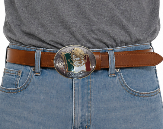 Ariat is a worldwide known brand. We are are pleased to offer some of the latest styles with the Mexican Flag on this buckle. Available for purchase in our online store or the retail shop in Smyrna, TN, just outside Nashville. Imported

Fit&