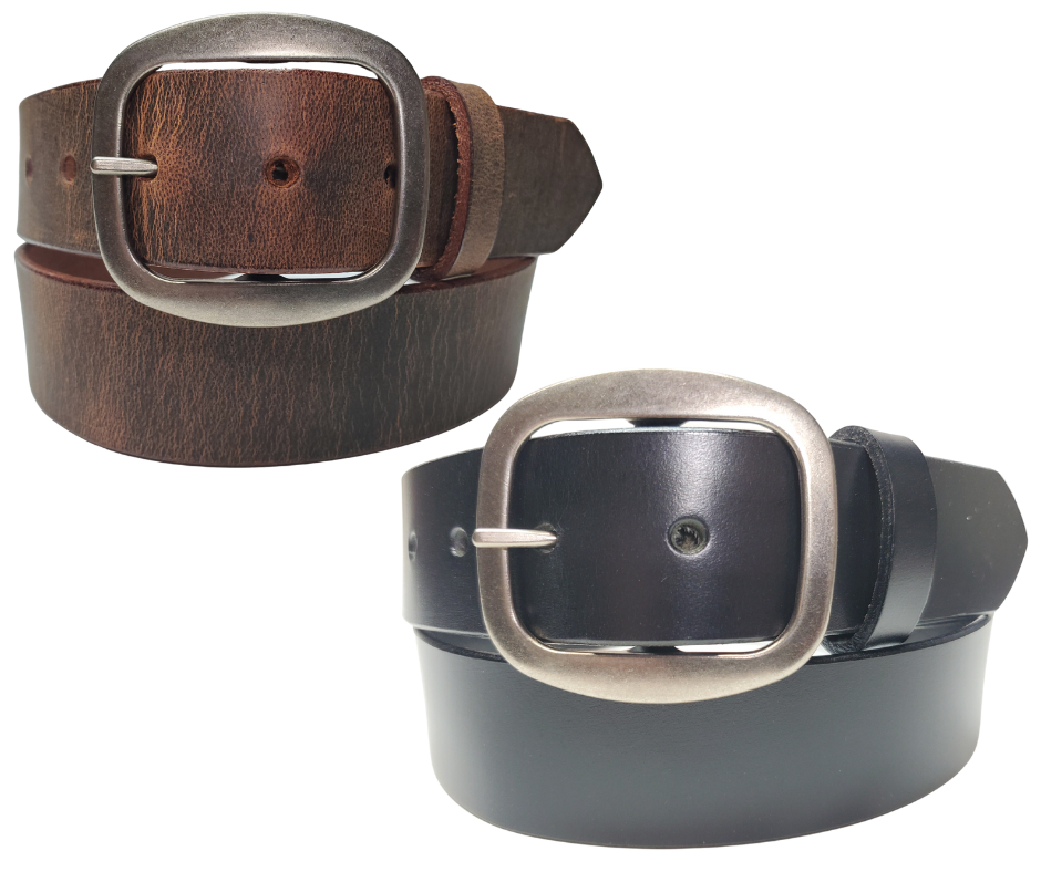 Go retro with our Ashbury Leather Belt, channeling those far-out 60's and 70's vibes! The 1 1/2" strap comes in classic Black or Brown, perfect for pairing with your trusty jeans and that beloved Grateful Dead tee. Feeling adventurous? Snap off the buckle for a quick style switch-up! Swing by our Smyrna, TN shop—just a stone's throw from Nashville's happening downtown scene.